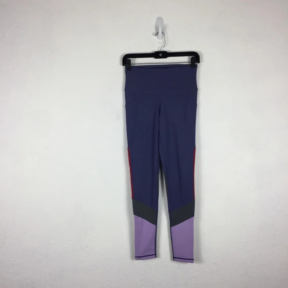 Vie Active Lulu Colorblock High Rise Full Leggings Small - Picture 3 of 14